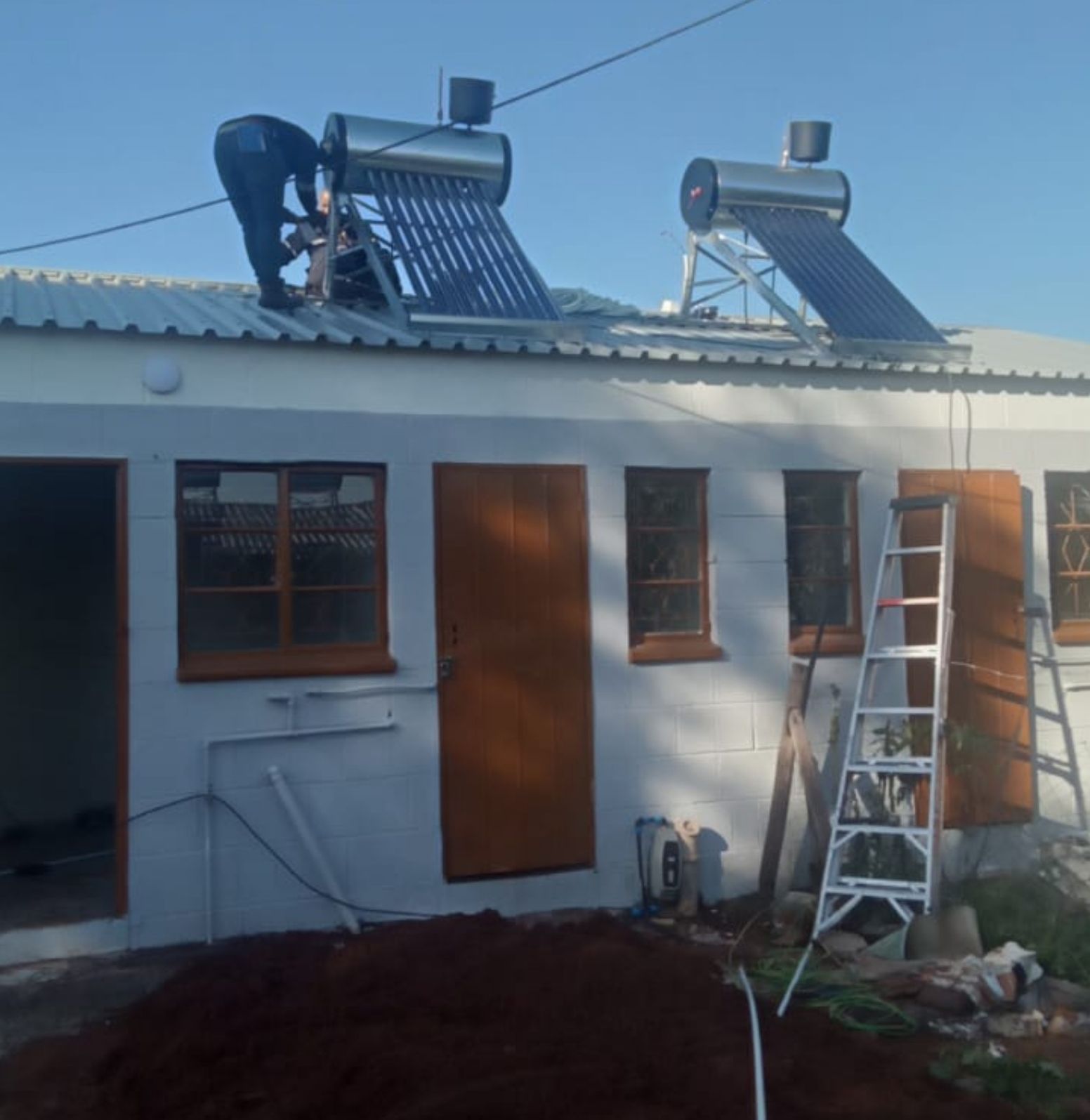 Team at work on local project